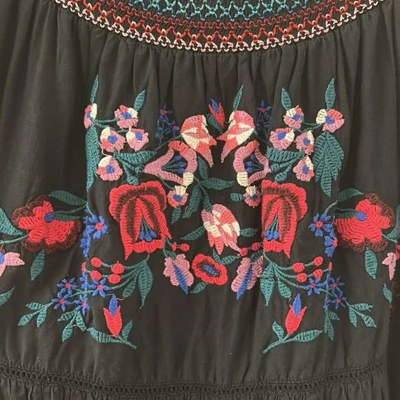 Free People Embroidered Off-the-Shoulder Mini Dress - Picture 8 of 13